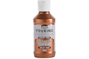 Pebeo Pouring Experiences 524626, Pittura Acrilica Premiscelata, 118ML, Viola Metallizzato