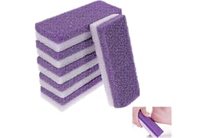 PENMOL 6Pcs Pumice Stone for Feet,Double Sided Foot Scrub,Foot Pumice,Foot Stone Ideal for Smooth Heels Exfoliating Dead Skin,Suitable for Home and Beauty Salons(Purple)