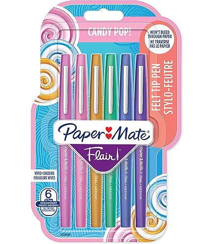 Paper Mate Flair Filzstifte – 12er Pack, Mittlere Spitze (1,0 Mm), Wasserbasierte Tinte, Farbe Türkis