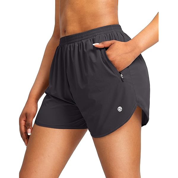 Valinna Women's Mesh 2-in-1 Running Shorts With Liner & Pockets - Black S-XL