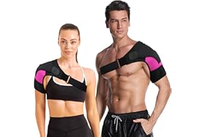 Efforest Verstellbare Schulterbandage - Atmungsaktive Neopren-Stütze für Rotatorenmanschette, Sehnenentzündung und Verletzungsprävention - Passend für linke oder rechte Schulter