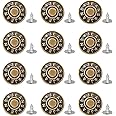 Vicloon Jean Buttons, 12Pcs 20mm Button Extender for Trousers, Replacement Jean Tack Buttons No Sew Metal Buttons, Extender Waistband Extender Jeans Button