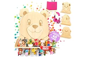 SPUNZ EST. 2023 SPUNZ Tonie Regal zum Hinstellen und Aufhängen [2in1 Tonie Regal Mädchen und Junge] Tonie Aufbewahrung inkl. Toniebox Regal [Jetzt Tiermotiv wählen]