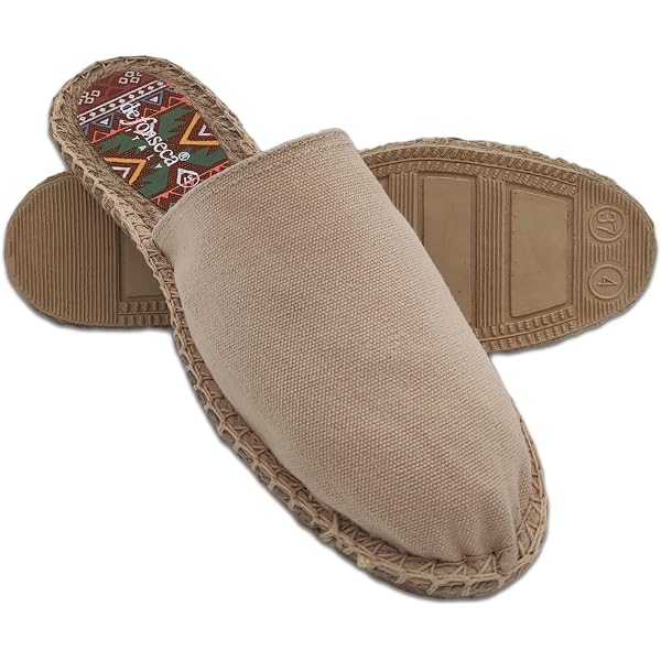OverDose Espadrilles Brodées Mule Femme – Plates Confort Semelle Tissée Été Casual