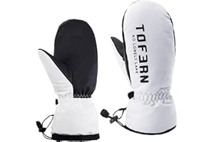 Tofern Guanti da sci unisex impermeabili e antivento,fascia elastica al polso, per attività all'aria aperta, per snowboard