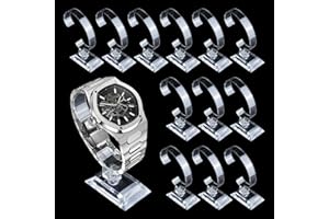 HEEDPEIUR 12 Stück Uhrenständer Acryl Uhrenhalter Transparenter Uhren Halterung Uhren Ausstellungsstand Halter Armbandständer Acryl Uhren-Stand, C-Förmiger Uhrenaufstelller für Uhr oder Armband, Uhrendisplay