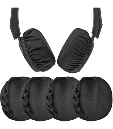 Copri Cuffie Lavabili In Tessuto Elasticizzato - 2 Paia, Rosso, Per Auricolari 2.36-3.54 Pollici - Foto 10