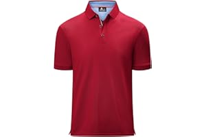 geeksport Poloshirts Herren Kurzarm Tennis Slim Fit Golf Polo Shirt Männer Sport Schnelltrocknend Atmungsaktiv Polohemd Sommer Outdoor Golf T-Shirt