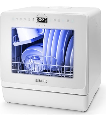 Lavastoviglie Portatile A Ultrasuoni - Piccola, Ricaricabile USB, Getto Alta Pressione (Blu)