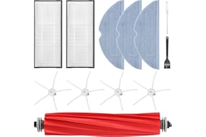 ISINLIVE S7 MaxV Ultra Zubehör Kompatibel mit Xiaomi Roborock S7/ S7+ S7 MaxV S7 MaxV Plus Staubsauger, Ersatzsets beinhalten 1*Hauptbürste 2*Filter 3*Wischtücher 4*Seitenbürsten für Roborck S7
