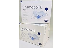 DOCLOGE New Cosmopor-E - Apósito adhesivo absorbente estéril, 7,2 x 5 cm, 2 paquetes de 50 unidades