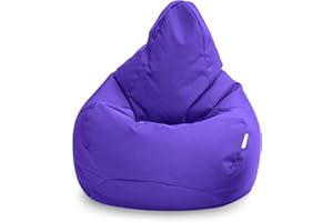 Loft 25 Bean Bag Gamer Chair | Outdoor Indoor Living Room BeanBag Seat | Water Resistant | Ergonomic Design for Body Support | Durable & Comfortable (Bean Bag, Ultra Violet)
