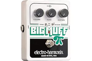 ELECTRO-HARMONIX Electro Harmonix BM WICKER Big Muff Pi with Tone Wicker - Pedal de distorsión para guitarra, color plateado