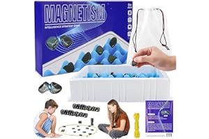 HZMJDHZM Jeu D'échecs Magnétique, Jeu Société D'échecs à Effet Magnétique, Jeu de Plateau en Pierres Magnétiques, Magnetic Chess Game Portable pour Voyage, Fête, Réunions Famille (A)