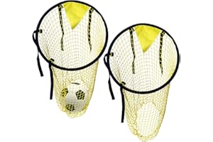 ‎KEAGAN 2 Stück Fussball Ziel, Fußballtor Zielnetz, Top Fußballtorzubehör mit Rahmen Kreuzeck Zubehör für das Fussballtor einfache Montage Torzonen Fokus Fußballzielnetz für Training