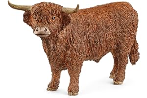SCHLEICH 13919 Highland Bull Farm World Toy Figurine for children aged 3-8 Years