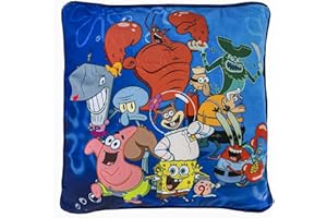 Franco Kids Bedding Soft Decorative Pillow Cover, 15 in x 15 in, Spongebob Squarepants