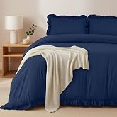 Utopia Bedding Duvet Cover Bed (Navy Blue, Bed 105-200 x 200 cm) | Bed 105-200 x 200 cm + 2 x Pillowcases 50 x 75 cm