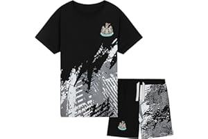 Get Trend Pyjamas for Boys Teens Short Football PJs Set Breathable Nightwear Loungewear Jammies Sleepwear Boys Gifts