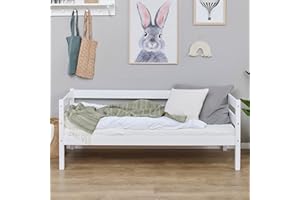 Hoppekids Lettino ECO Comfort 70x160 con rete a doghe | Bianco | Etichetta Nordic Swan Ecolabel | Legno di pino massiccio FSC® certificato dall'UE
