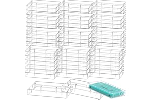 Wenqik 120 Pcs Audio Cassette Tape Cases Plastic Blank Voice Recording Cassette Tape Holder Clear Music Box Organizer Audio Storage Products for Art Collection
