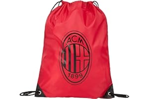 ACM 1899 AC Milan, Sac de gym, rouge avec logo noir, unisexe