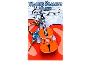MunnyGrubbers,World's Smallest Violine Schlüsselanhänger spielbar mit Musik,Mini Tiny Violine,Boohoo, Send Your Friend Your Condolences,Meme,Neuheit,Strich,Gag,Lustig,Witz,Geschenk,Spielzeug