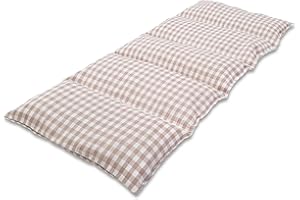 ‎FORMALIND FORMALIND – Natur Kirschkernkissen 20x50cm – Handgefertigtes Körnerkissen aus Baumwolle mit 5-Kammer-Wärmesystem. Kirschkernsäckchen ideal zum Wärmen & Kühlen. Made in Germany. Karo groß