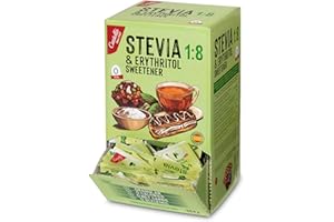 Castello since 1907 Édulcorant Stevia + Erythritol 1:8 | 504 sachets de 1g | Substitut de Sucre au goût 100% Naturel - 0 Calories - 0 Indice Glycémique - Keto et Paleo - 0 Glucides - Non-OGM - 504 g
