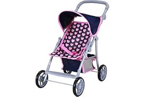 KNORRTOYS.COM 16841 Puppenbuggy Liba-Pink Hearts