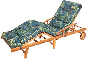 ‎PILLOWPRIM PillowPrim Liegenauflage, Auflage Gartenliege (Grüne Wiese) 201 x 55 cm, 8 cm dick, Auflagen für Deckchair, Bequeme Polsterauflage für Sonnenliege, Liegestuhl