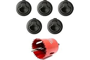 Haasweller 5X Pull Lock Möbelschloss inkl Bohrer 1-21mm Wandstärke wie Push Lock Schloss für Wohnmobil Camper Ausbau Druckschloss