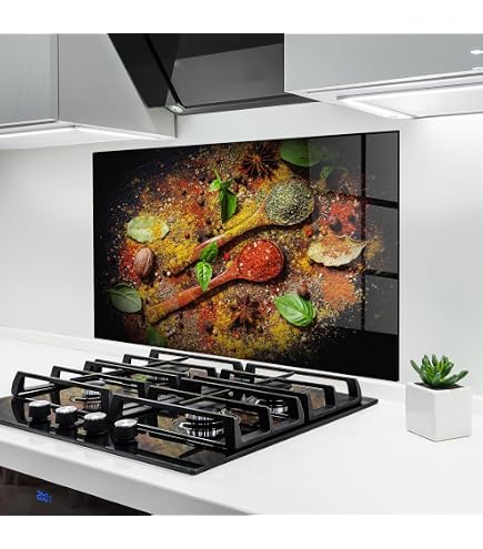 Tulup Crédence De Cuisine 100x70cm - Dosseret Verre Trempé Chocolat Brun