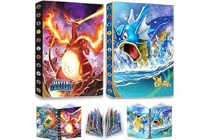 CIOVOU 2 Stück Sammelkarten Album, Sammelalbum mit niedlichem Cartoon-Muster, Sammelalbum Album Kompatibel Diverse Karten, Karten Album Buch umfasst 60 Seiten und fasst bis zu 480 Karten