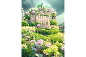 SMYJDMM Diamond Painting, Burg Diamant Painting Bilder, DIY Diamant Kits Erwachsene Full Malen nach Zahlen, für Wohnzimmer Schlafzimmer Büro Wand Décor 30x40cm