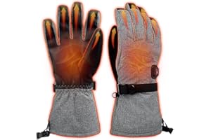 Aroma Season Heated Gloves for Men Women, 3 Heat Levels Electric Gloves with Touchscreen Design, 6000mAh Rechargeable Windproof Hand Warmer for Skiing Hiking Cycling