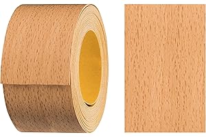 haggiy Melamine edgebanding tape self-adhesive 40mm x 5m I Edgebanding tape I Furniture edgebanding tape I Secure hold without ironing I Edge banding I Veneer for shelves/wood panels (Samerberg beech)
