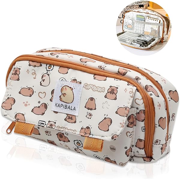 FLITI Capybara Federmäppchen - 12-Fach Schreibset Mit Stiften & Zubehör