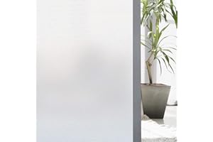 Zindoo Pellicola adesiva statica glassata autoadesiva della glassa, autoadesivo della pellicola della finestra di vetro della stanza da bagno della camera da letto domestica dell'ufficio 44x 200 CM