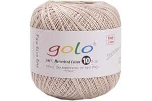 golo Crochet Thread Size 10 Yarn for Hand Knitting Crochet Yarn (Lotus Root)