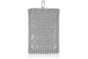 NAAPESI Pulitore per Cotta di Maglia in Acciaio Inossidabile 316, Estremità Dell'anello di Lavaggio in Ghisa, Detergente per Pentole in Ghisa Facile da Pulire, per Padelle, Padelle in Ghisa, Griglie e Forni