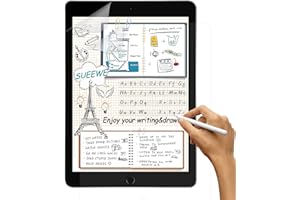 SUEEWE [2 Pezzi] Effetto Carta Pellicola per 9,7" iPad 6/5 Generazione (2018/2017), iPad Air 2/1, iPad Pro 9,7, Feel Like Opaca Paper PET [Antiriflesso] per Disegnare, Scrivere
