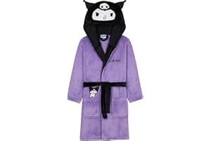Hello Kitty Girl's Dressing Gown Fleece Hooded Bathrobe