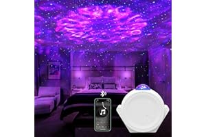TOGAGA Projecteur Ciel Etoile, 3 in 1 Lampe Projecteur LED Smart Home Compatible avec Alexa Google Assistant, Dynamique Projecteur Galaxie Veilleuse pour Enfant Decoration Chambre Cinéma (Blanc Pourpre)