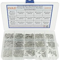 Complete Set Of 600 Stainless Steel Nuts Bolts Small Screws Assorted M1M1 2M1 4