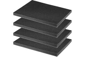 QWORK® 4PCS Plaque de Mousse Découpée 40x30x2,5 CM en Polyuréthane de Haute Qualité - Pour Artisanat, Protection et Organisation