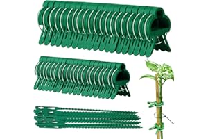 LUBEKAS Clip de Jardín, 60PCS Set de Clips para Plantas,Clips de Plantas Reutilizables, Clips de Soporte de Plantas, Clip de Plantas de Jardín, Clip de Jardinería de Plástico,Clips para Plantas Pinzas