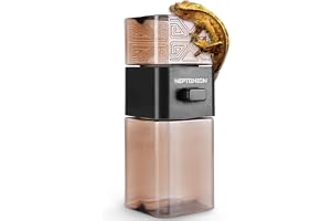 NEPTONION Reptil cricket kalciumpulvermixer, one-press release-shaker, lat-vänlig dispenser förhindrar hoppad matning, lämplig för reptiler som kameleont, gecko, ödla