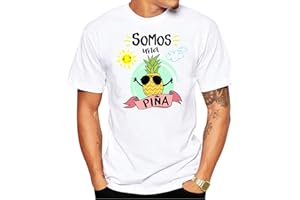 MARDETÉ Camiseta Hombre Somos una Piña Camiseta Divertida de Grupos de Despedida, Bodas, Fiestas, Feria
