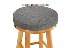 uyeoco Stuhlkissen Rund, 30cm/35cm/40cm/45cm/50cm,für Esszimmer Küche Gartenstühle Dick rutschfest für den Innen/Außenbereich Boden Sitzkissen Matte Bürostuhl Kissen Waschbar(A3,40x5CM/15.7x2inch)